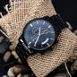 To My Son Customized Black Chronograph Watch