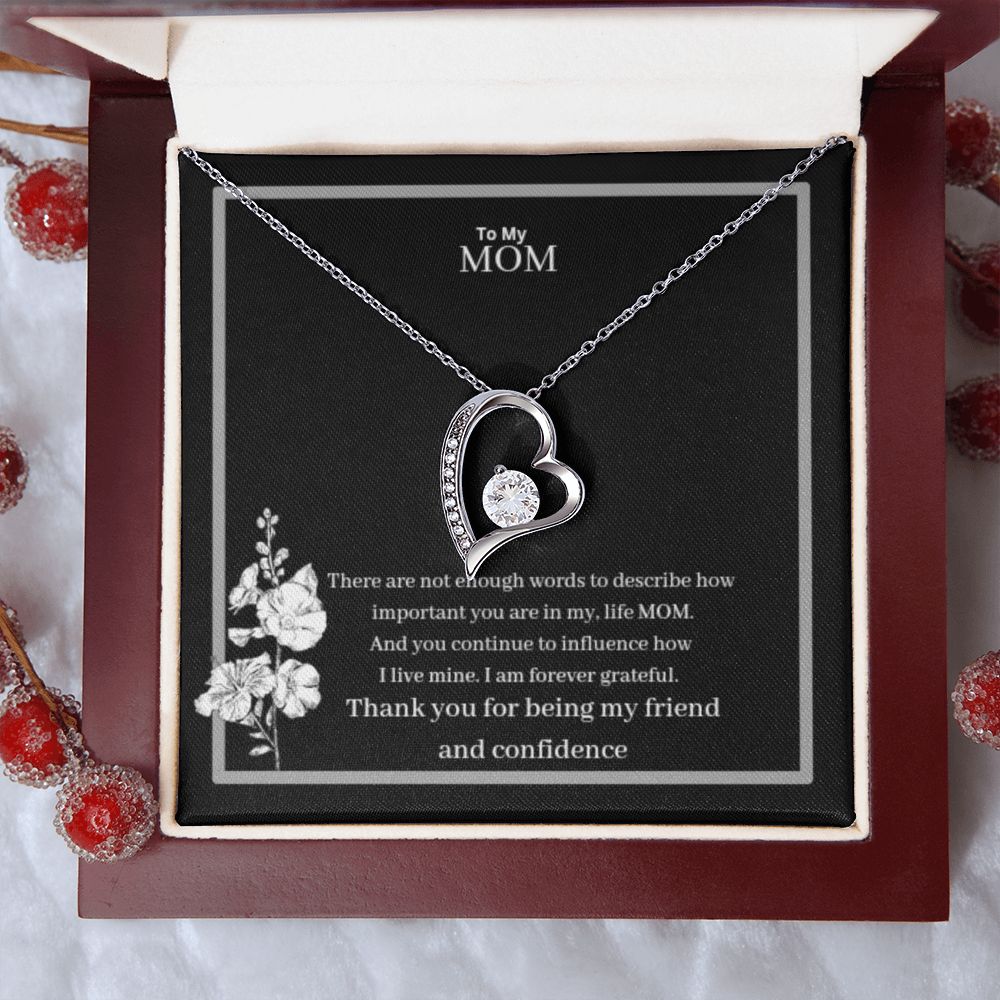 To My Mom Forever Love Necklace With On Demand Message Card