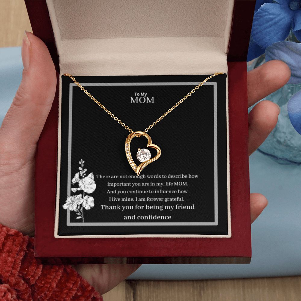 To My Mom Forever Love Necklace With On Demand Message Card