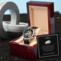 To My Husband Men's Openwork Watch + MC