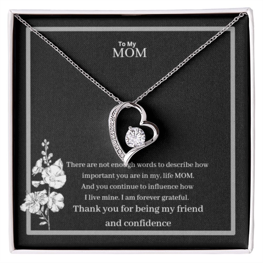 To My Mom Forever Love Necklace With On Demand Message Card
