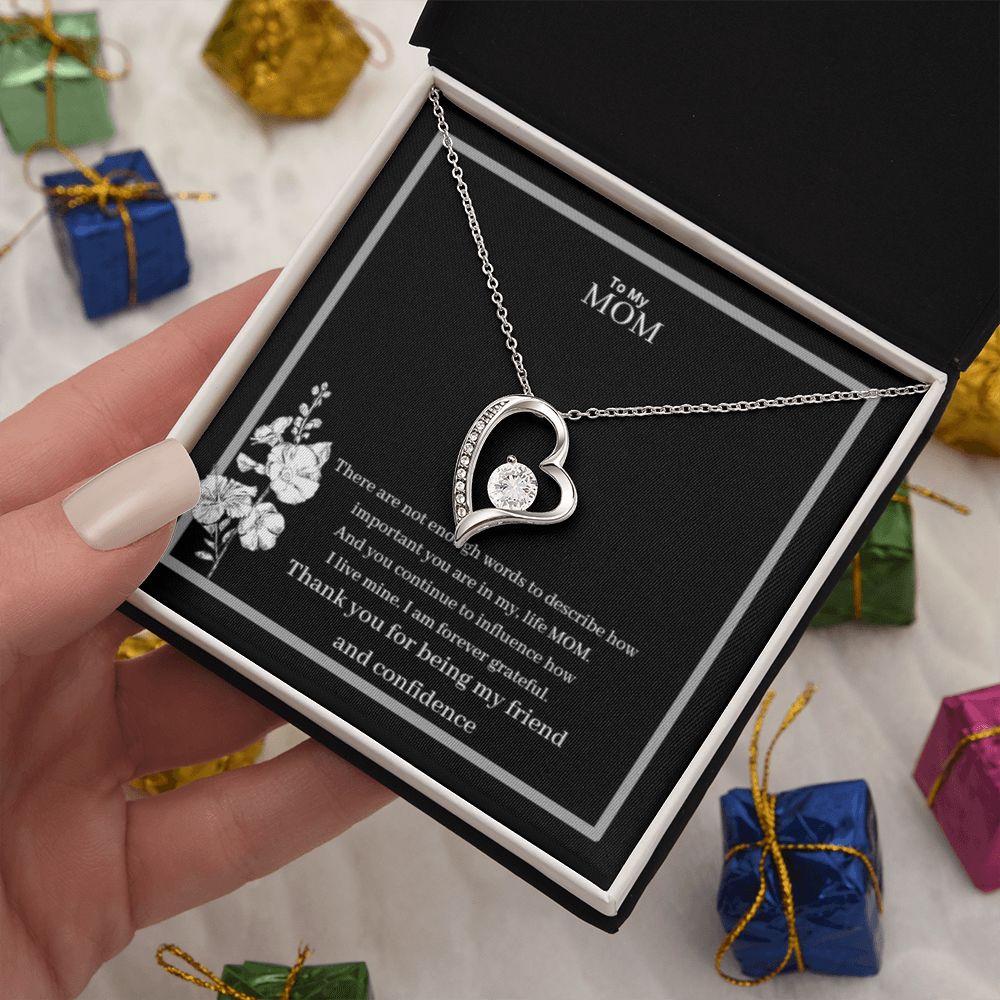 To My Mom Forever Love Necklace With On Demand Message Card