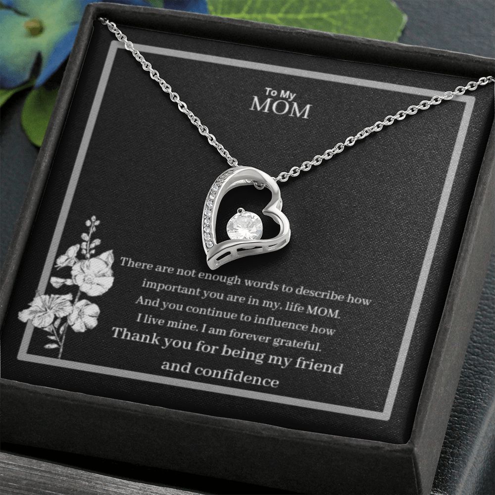 To My Mom Forever Love Necklace With On Demand Message Card
