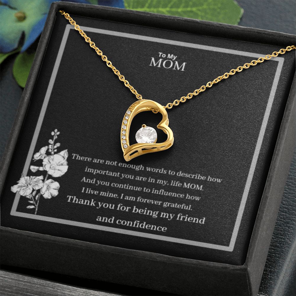 To My Mom Forever Love Necklace With On Demand Message Card