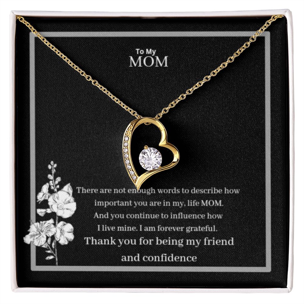 To My Mom Forever Love Necklace With On Demand Message Card
