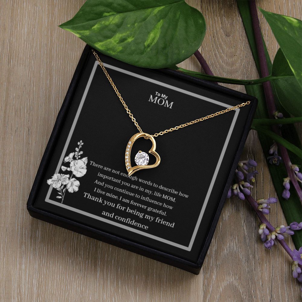 To My Mom Forever Love Necklace With On Demand Message Card